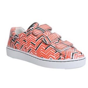 NIB ASH x Filip Pagowski Pharell Leather Tweed Print Sneaker Red Black White 8